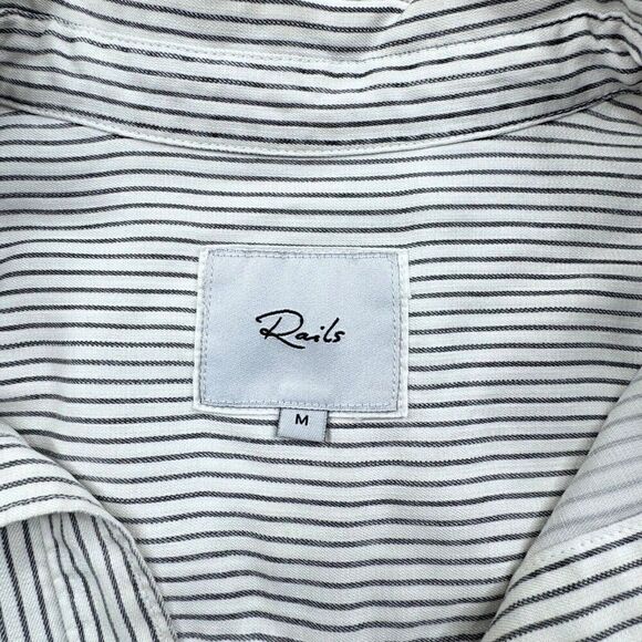 Rails Eliza Pinstripe Snap Button Front Shirt FLAW - Picture 4 of 9